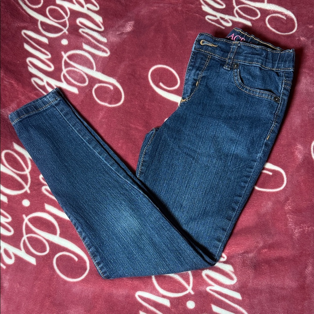 #106 Children’s Place Denim Super Skinny Jeans with Pink Accents